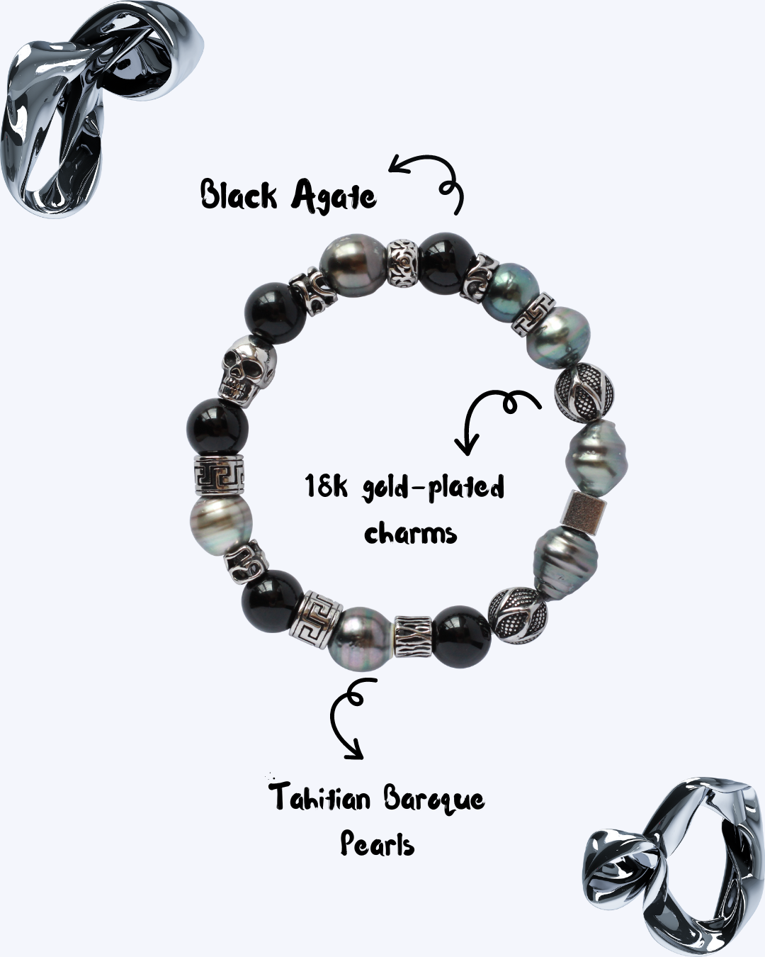 Raven Tahitian Pearl Bracelet