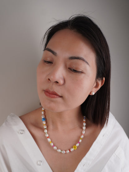 Chauntecleer Colorful Smile Baroque Pearl Necklace