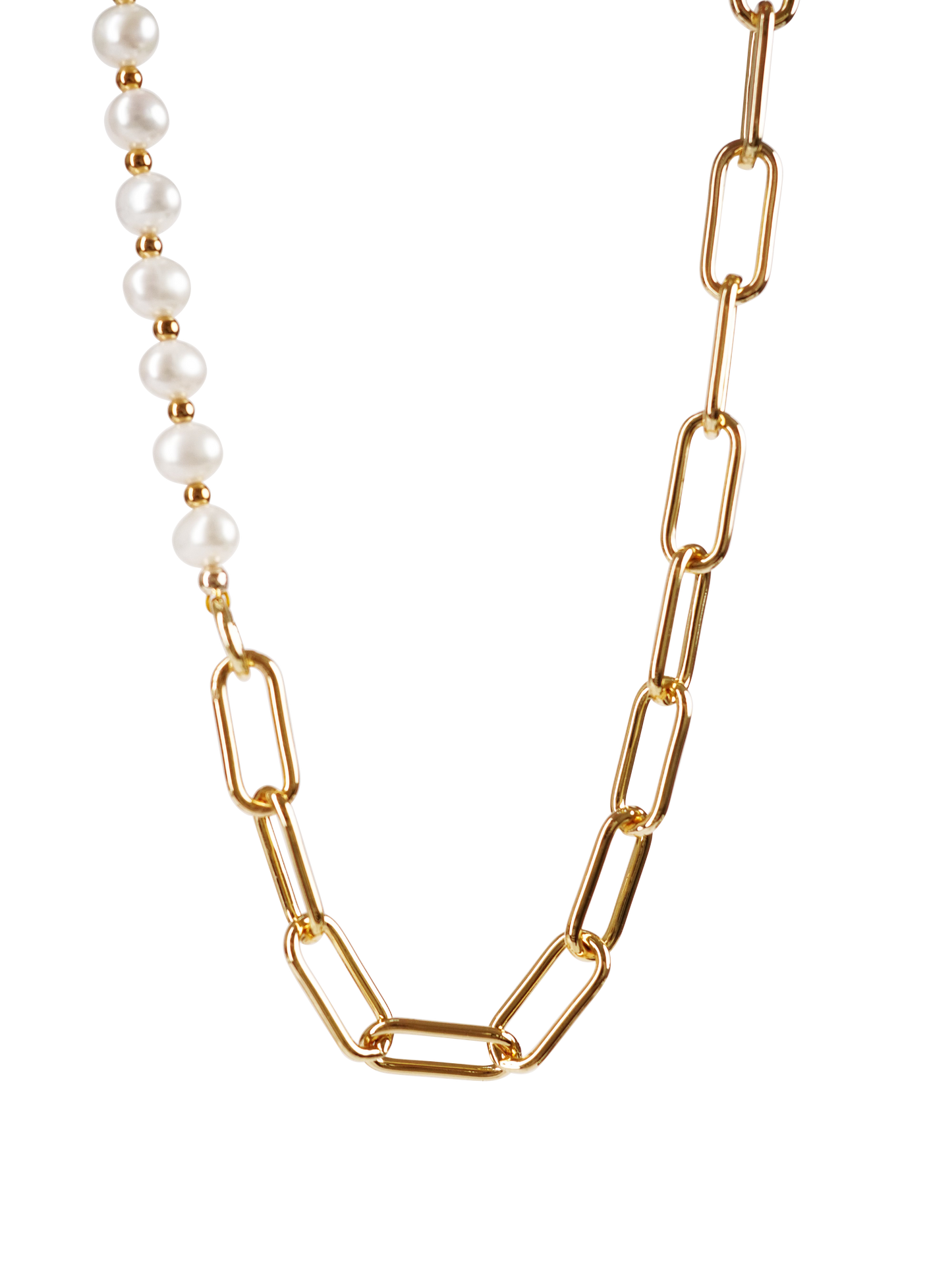 Metamorphosis Freshwater Pearl and Chain Necklace