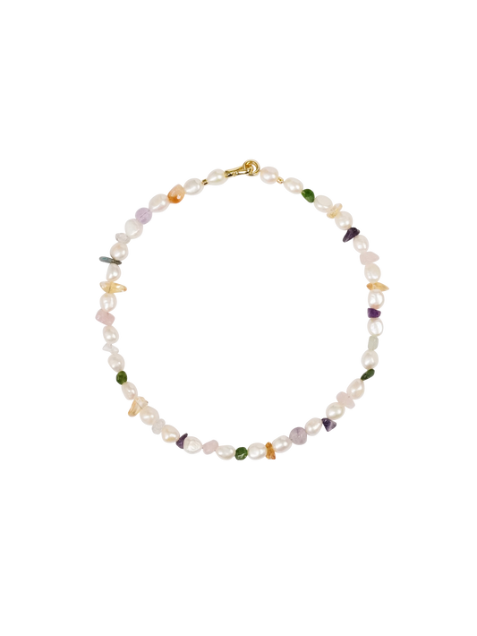 Chauntecleer Colorful Crystal Baroque Pearl Necklace