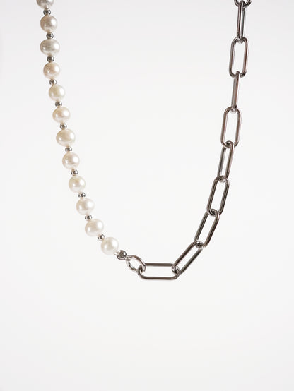 Metamorphosis Freshwater Pearl and Chain Necklace