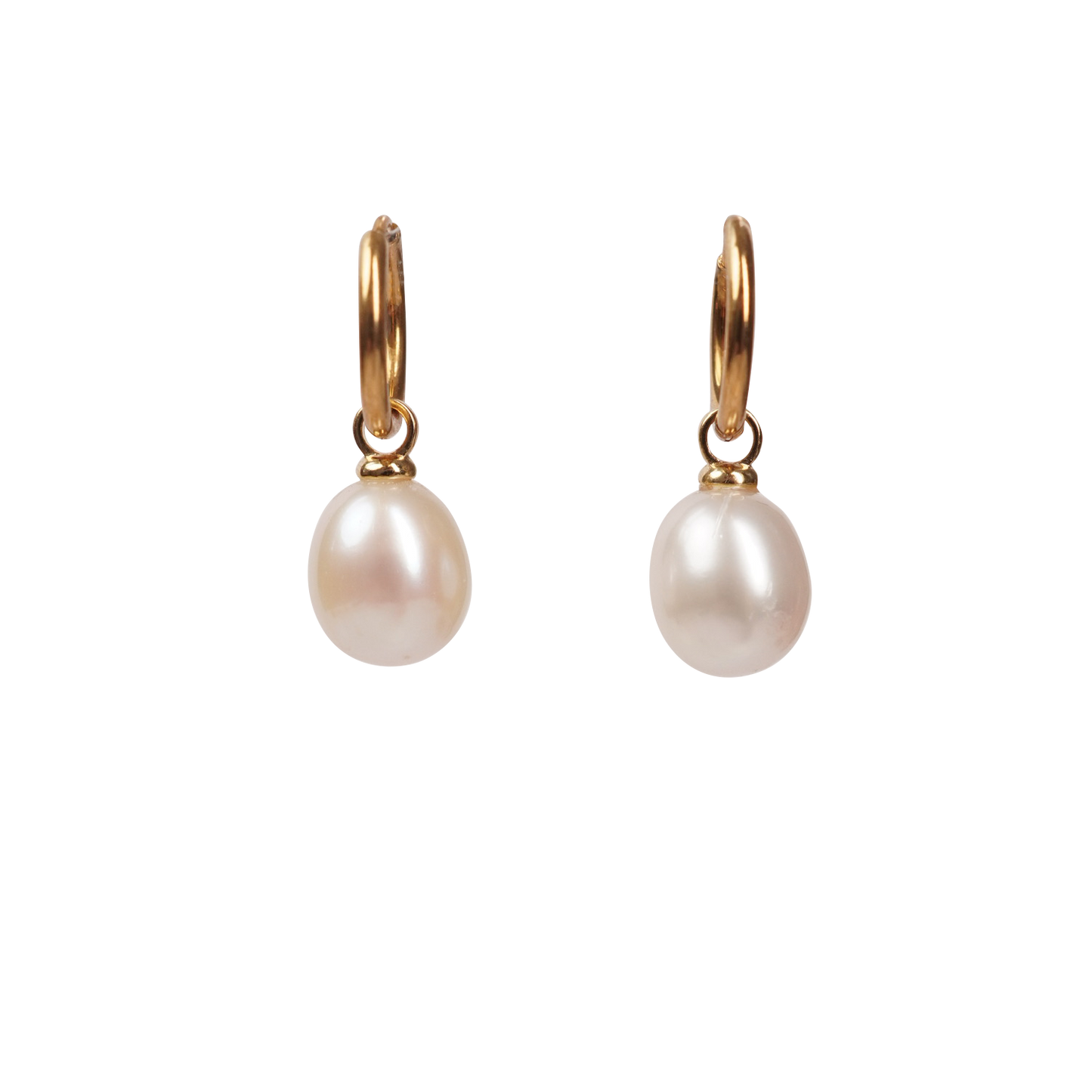 Hypsipyle Teardrop Freshwater Pearl Hoop Earrings